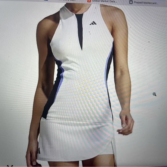 Adidas  White, Cobalt and Black Athletic top - Picture 1 of 6